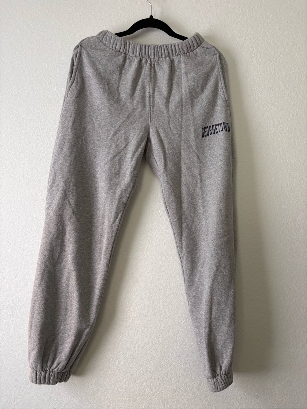 Cozy Heather Gray Sherpa-Lined Sweatpants